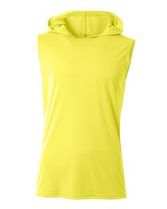 A4 NB3410 - Youth Sleeveless Hooded T-Shirt Safety Yellow
