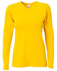 A4 NW3029 - Ladies Long-Sleeve Softek V-Neck T-Shirt