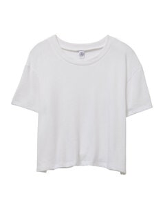 Alternative Apparel 5114BP - Ladies Headliner Cropped T-Shirt Blanco