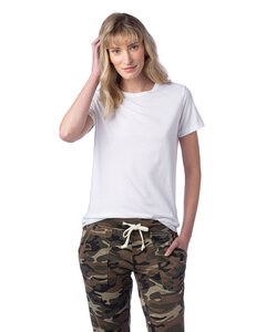 Alternative Apparel 4450HM - Ladies Modal Tri-Blend T-Shirt Blanco