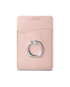 Leeman LG257 - Shimmer Card Holder With Metal Ring Phone Stand