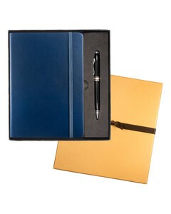 Leeman LG-9263 - Tuscany Journal And Executive Stylus Pen Set Azul Marino