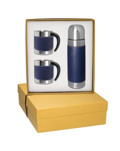 Leeman LG-9278 - Tuscany Thermal Bottle And Coffee Cups Gift Set