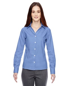 Ash City North End 78690 - Precise Ladies Wrinkle Free 2-Ply 80’S Cotton Dobby Taped Shirt