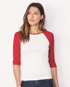 Bella+Canvas 2000 - Ladies Baby Rib Three-Quarter Sleeve Raglan T-Shirt