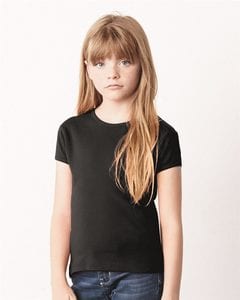 Bella+Canvas 9001 - Girls Baby Rib Short Sleeve Crewneck T-Shirt