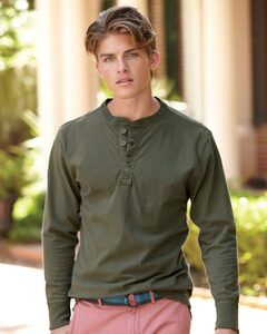 J. America 8244 - Vintage Brushed Jersey Henley