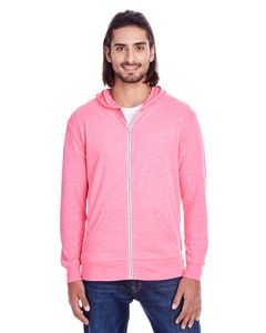 Threadfast 302Z - Unisex Triblend Full-Zip Light Hoodie