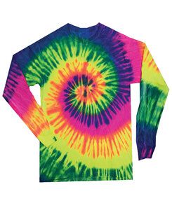 Colortone T304P - Adult Neon Rainbow Long Sleeve Tee